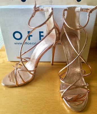 office rose gold heels