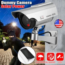 Solar Power Fake Dummy Camera CCTV Home Security Camera System Surveillance USA