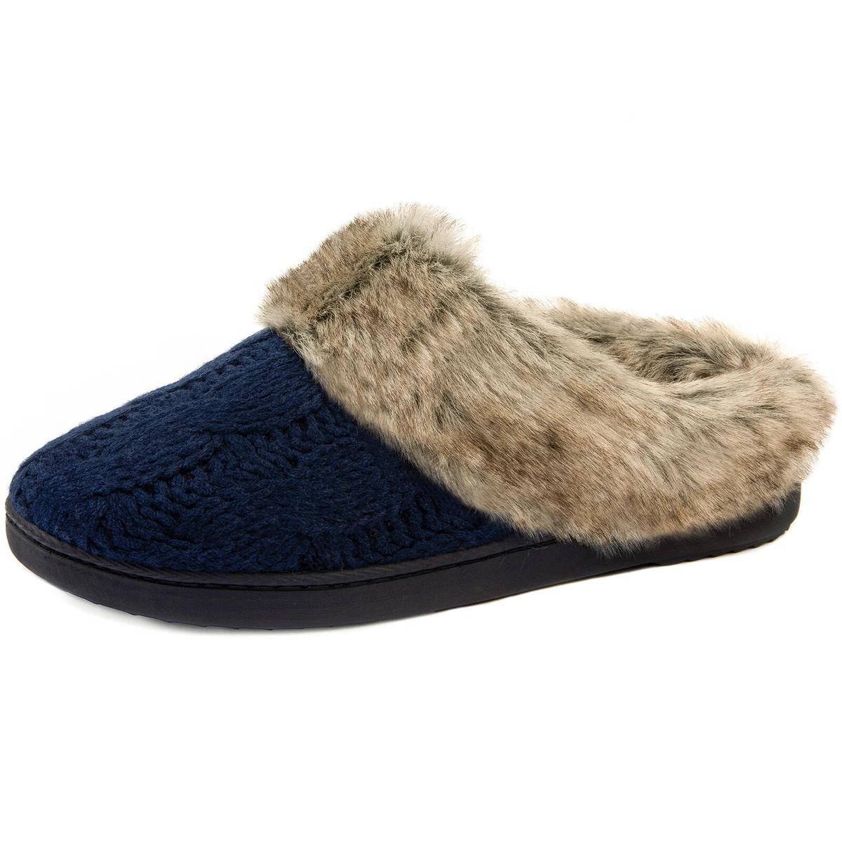 ULTRAIDEAS Womens Warm Knitted Memory Foam slippers Indoor Outdoor House Shoes