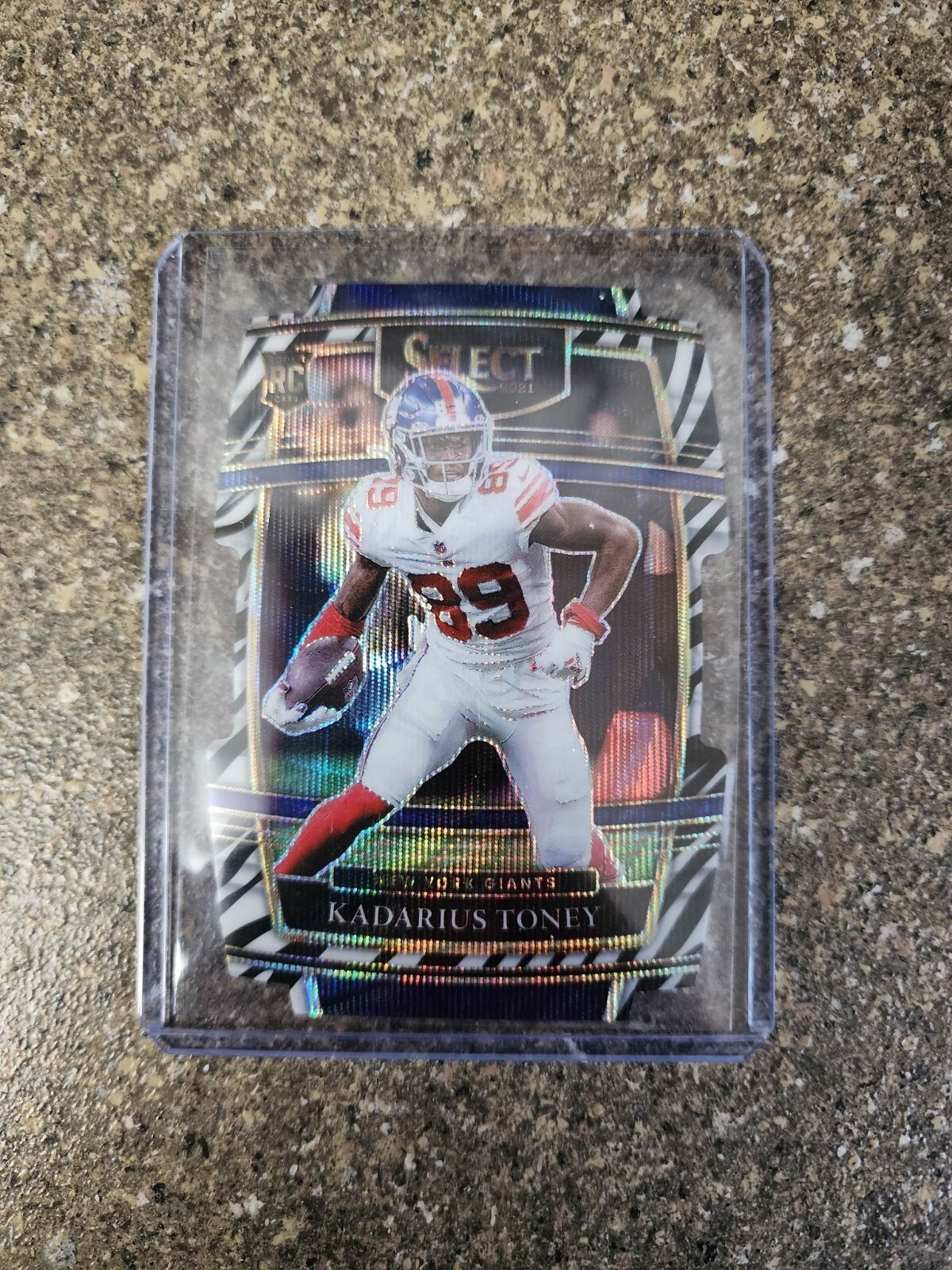 Kadarius Toney 2021 Panini Select Zebra Concourse Level Die Cut Rookie NY Giants