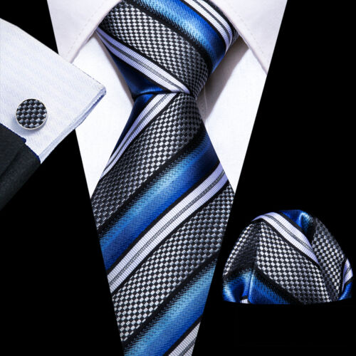 Lot de 100 cravates de cou pour hommes bleu soie rouge rose paille cravates carrées de poche cravates de mariage - Photo 1 sur 136