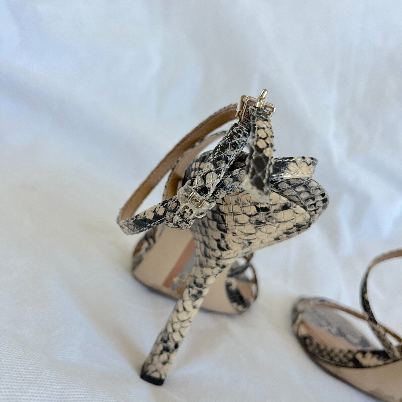 Sam Edelman Grey/Black Python Skin Anke Strap San… - image 7