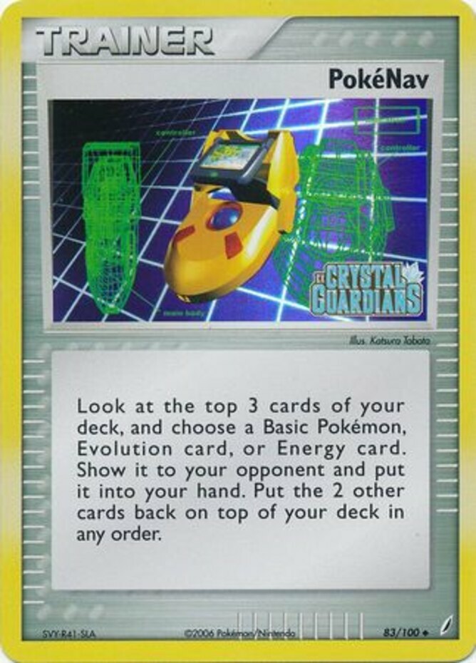 Pokemon - PokeNav - 83/100 - Uncommon - Reverse Holo - EX Crystal Guardians - NM