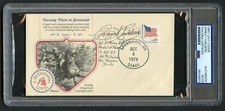 Ernest Childers d2005 signed autograph FDC MOH Recipient US Army WWII PSA Slab