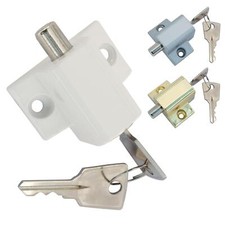 Sliding Patio Door Lock Security Dead Bolt Push Key Locking UPVC Metal Windows
