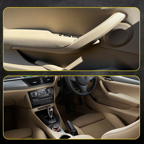 2/4X Left+RH Inner Door Handle Pull Panel Trim Beige Black for BMW X1 E84 09-16 - Picture 10 of 30