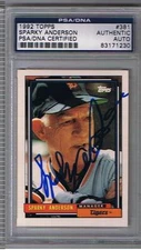 1992 TOPPS # 381 SPARKY ANDERSON AUTOGRAPH SIGNED AUTO CARD PSA/DNA TIGERS