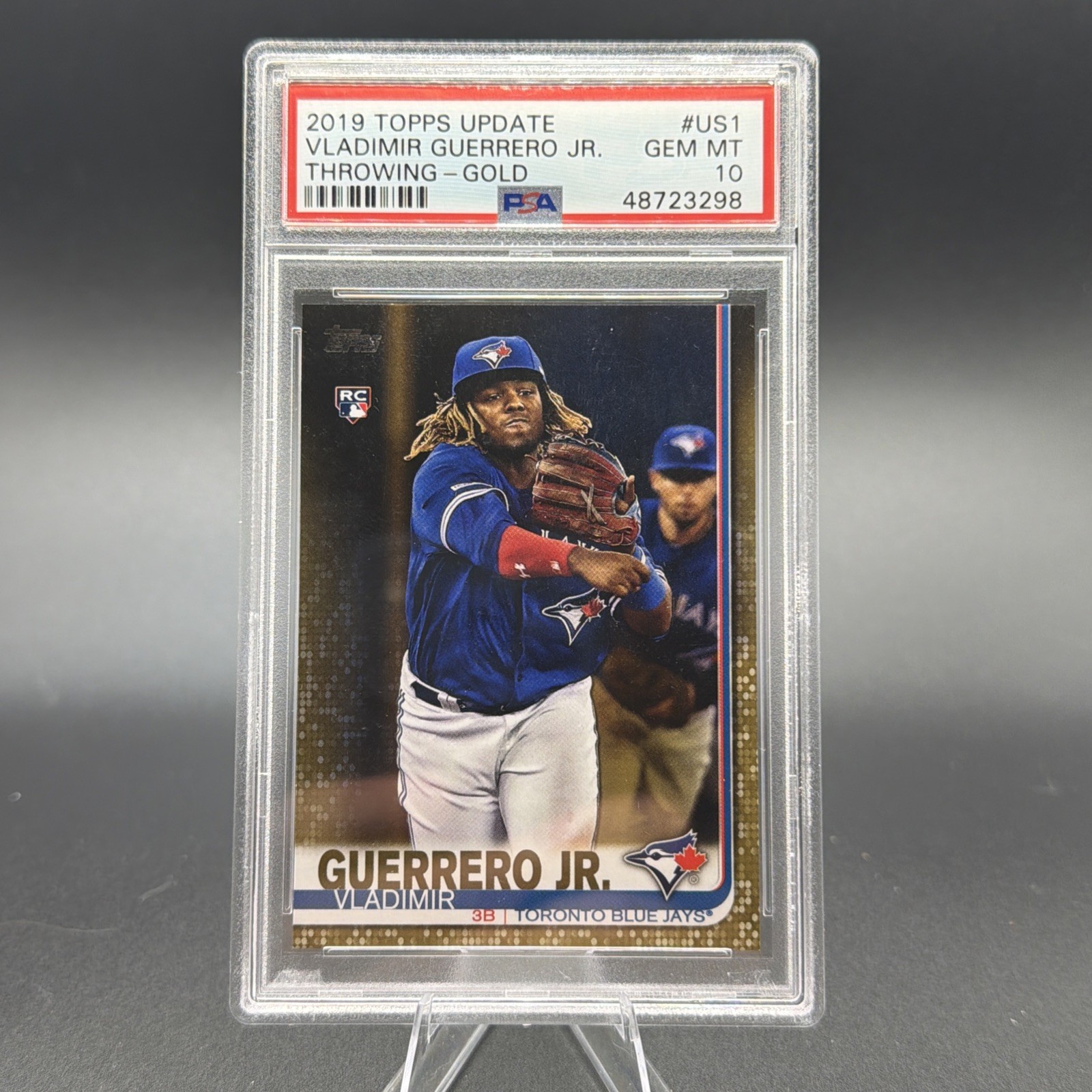 2019 Topps Update Series - Vladimir Guerrero Jr. #US1 Gold 180/2019 (RC) PSA 10