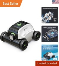 2026 Upgraded Robotic Pool Vacuum for Above Ground Pool - 6600mAh for 130mins...