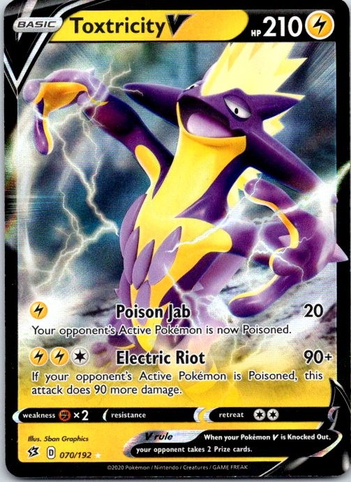 Toxtricity V Holo Ultra Rare SWSH02: Rebel Clash 070/192 NM