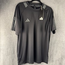 Adidas Aeroready 3-Stripes Men's T-shirt Medium Black/Gray New