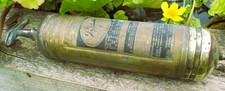 vintage Brass Pyrene Fire Extinguisher Safe Inert Empty