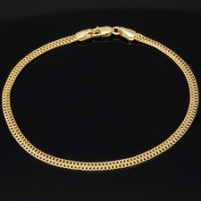 Doppelpanzer-Armband Armband Goldarmband 585 14K ECHT Gold 3mm 18cm NEU