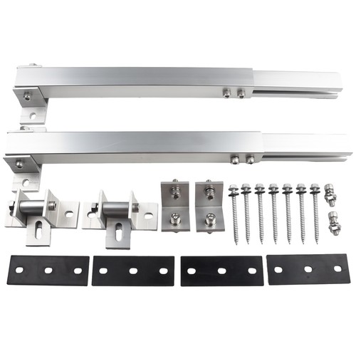 Short Brackets Photovoltaic Support Hardware Adjustable Aluminum Alloy Silver - Photo 15/24