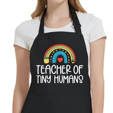Uiycolk Teacher Apron with Pockets, Teacher Appreciation Gifts for Women, End of