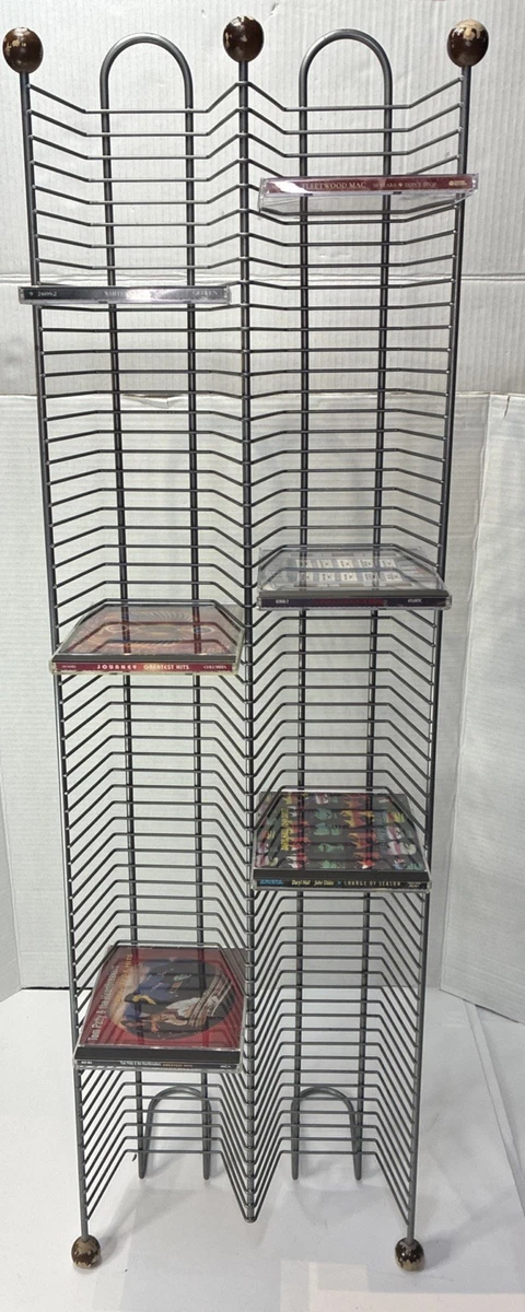 90's ポストモダン CDラック CDタワー シルバー メタル 90's ポスト