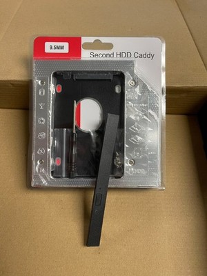Universal Laptop 9.5 mm Optical Bay Second 2nd SATA HDD Hard Drive Caddy CD-ROM