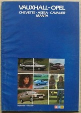 VAUXHALL OPEL Chevette Astra Cavalier Manta Sales Brochure Sept-Oct 1982 V2599
