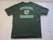Vintage North Dakota Fighting Sioux Fanatic T-shirt Double Sided Mens Xl 23x31