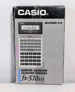 CASIO Super-FX Calculatrice scientifique fx-570AD Marque Vintage NEW 1980s Rare