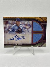 COLE RAGANS 2025 TOPPS MUSEUM DUAL PATCH PINK SAPPHIRE AUTO /75 Royals