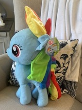 RAINBOW DASH My Little Pony Plush Glitter Wings by Hasbro/Toy Factory 22  LARGE