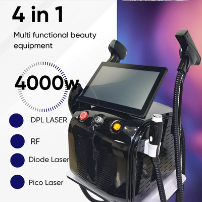 4in1 4000w Soprano Titanium Ice Platinum Diode 755 808 1064nm 4 Wavelength Laser