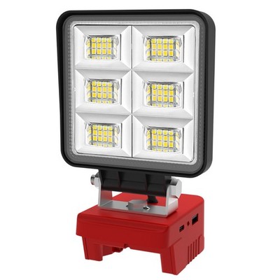 48W 5200LM LED Arbeitsleuchte Fluter für Milwaukee M18 18V Akku Außenlampe