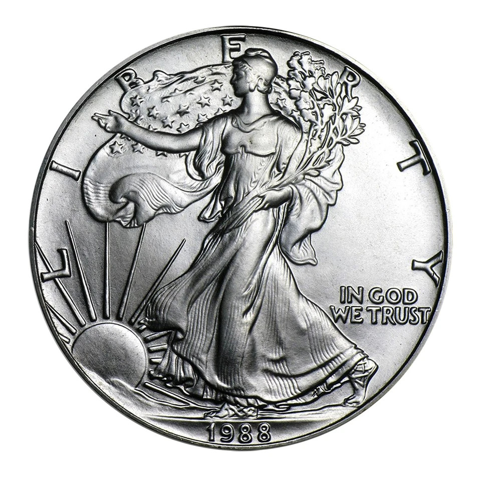 1988 $1 American Silver Eagle MS69 PCGS - Image 2 of 3