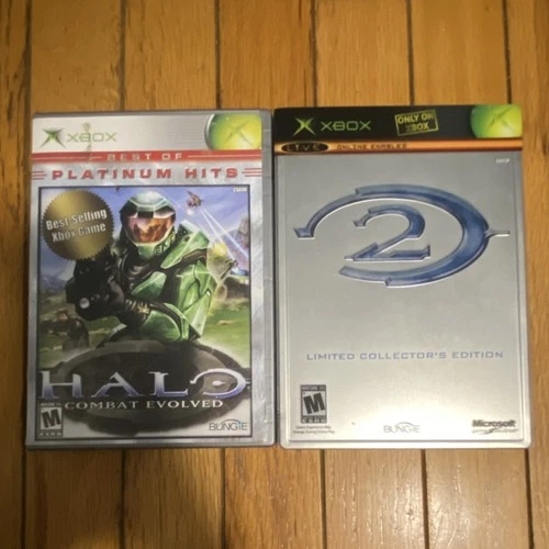 Halo CE & Halo 2 Xbox Lot Limited Collector's Edition CIB Tested & Works