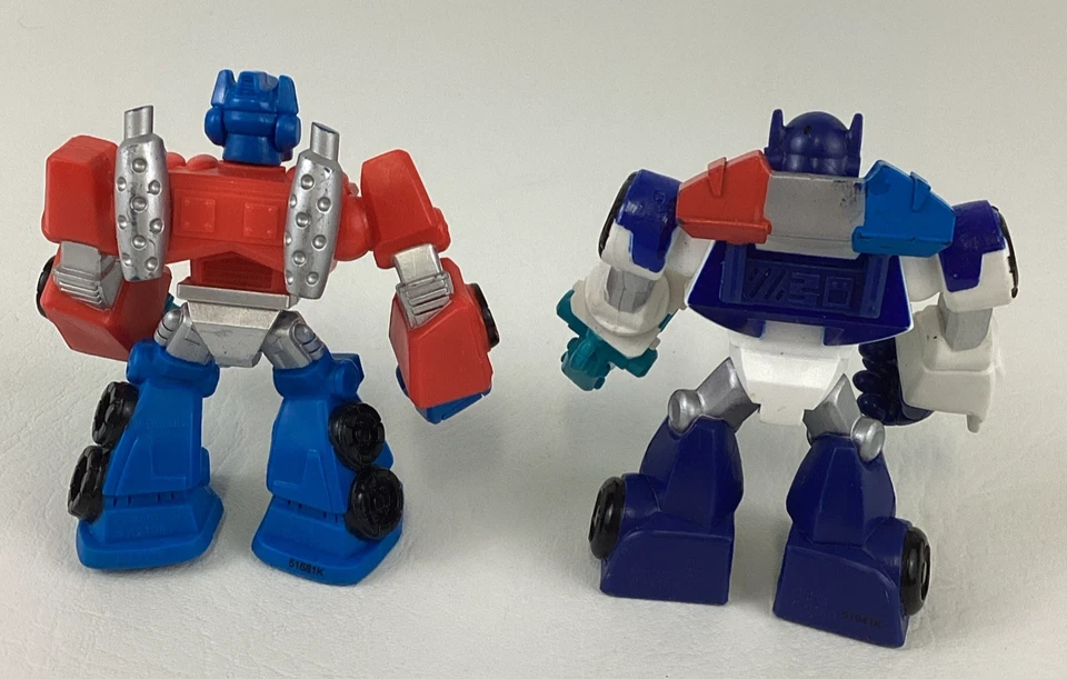 Transformers Rescue Bots Heroes Chase Police Optimus Prime PVC 4" Figures Hasbro - Image 4 of 4