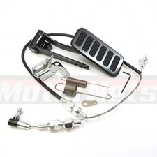 Billet Aluminum 6 Pad Gas Pedal Kit W 48 Throttle Cable Bracket Spring Black