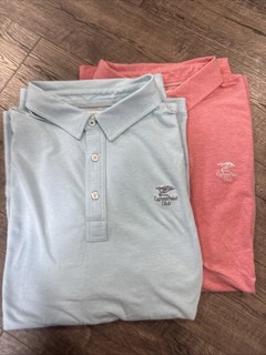 2 Cypress Point Club Linksoul Men's Performance Polo Blue & Pink XL