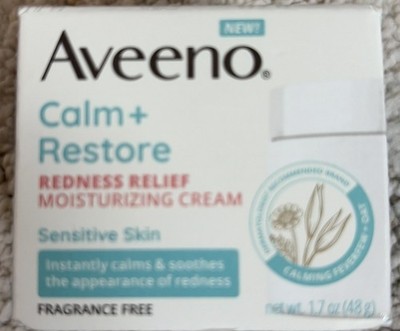 NIB Aveeno Calm + Restore Sensitive Skin 1.7oz Redness Relief Moisturizing Cream