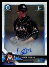 Jorge Guzman 2018 Bowman Chrome Prospects Autographs #BCPA-JG AU Miami Marlins