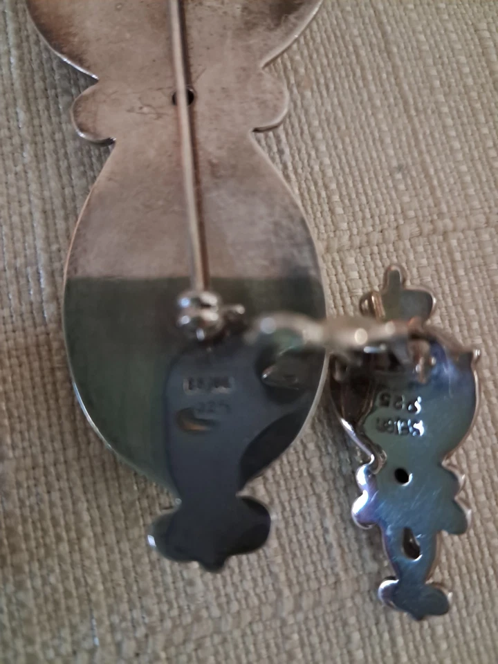 Juego de alfileres/colgantes y pendientes Bali 925 plata ojo ágata gema preciosa Foto 2 de 4