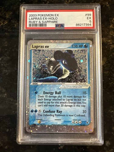 Lapras ex graded PSA 5 for sale on eBay