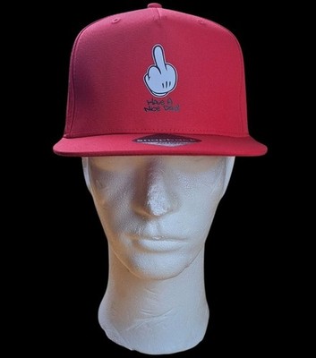 Beechfield Snapback Have A Nice Day - Cap Rot Grösse Verstellbar Kappe