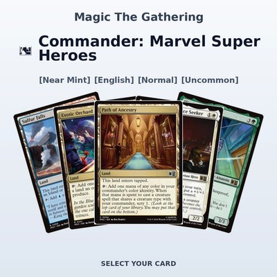 MTG Commander: Marvel Super Heroes - Select Your Cards (NM, Normal, Uncommon)