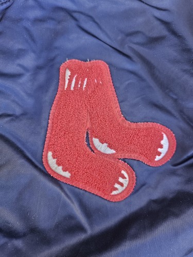 Vintage Mens Starter Boston Red Sox Satin Jacket Size 2XL-Navy Blue - Picture 2 of 12