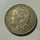 1900 Silver Morgan dollar,  gold plated