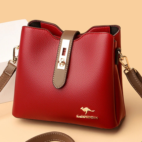3-lagige große Kapazität Geldbörsen und Handtaschen Crossbody für Damen Designer hoch. - Bild 15 von 30