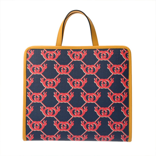 Gucci Children'S Navy/Red/Yellow 605614 Leather/Gg