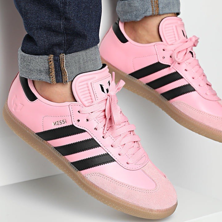 Adidas Messi Samba Men’s Sneaker Shoe Athletic Pink Soccer Footwear #844
