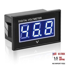12V 24V 36V 48V LED Digital Volt Meter Battery Meter Gauge led Voltage Blue