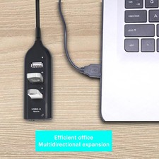 4 Port USB Hub 2.0 Multi USB Splitter Hub Use Power Adapter Multiple Expander 2.