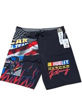 Hurley MBS0011630 Mens Black Phantom Eco Nascar Racing 18" Board Shorts Size 36