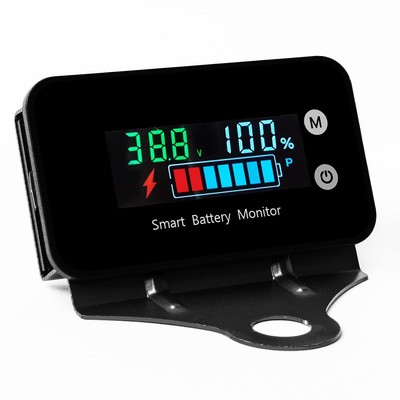 IPX7 Waterproof Battery Monitor with Bracket Multicolored 