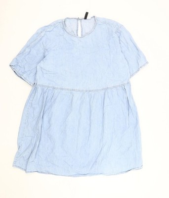 Divided Damen blau Etuikleid Größe 8