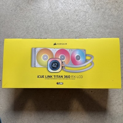 CORSAIR - iCUE LINK TITAN 360 RX LCD Liquid CPU Cooler - White